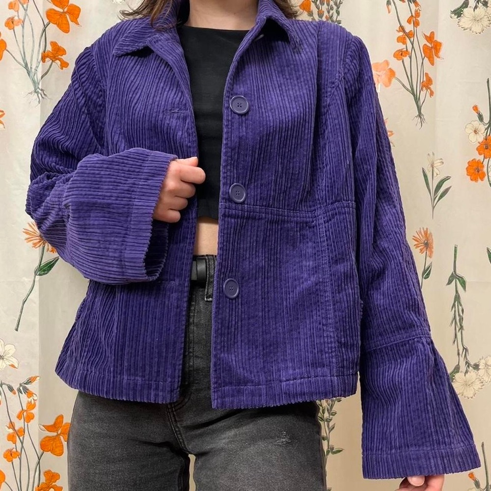 Purple corduroy coat